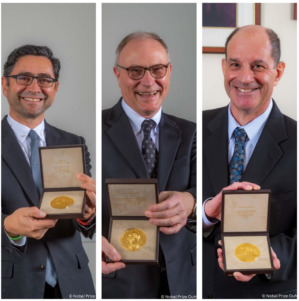 Julius, Patapoutian y Card reciben el Nobel en una ceremonia en California