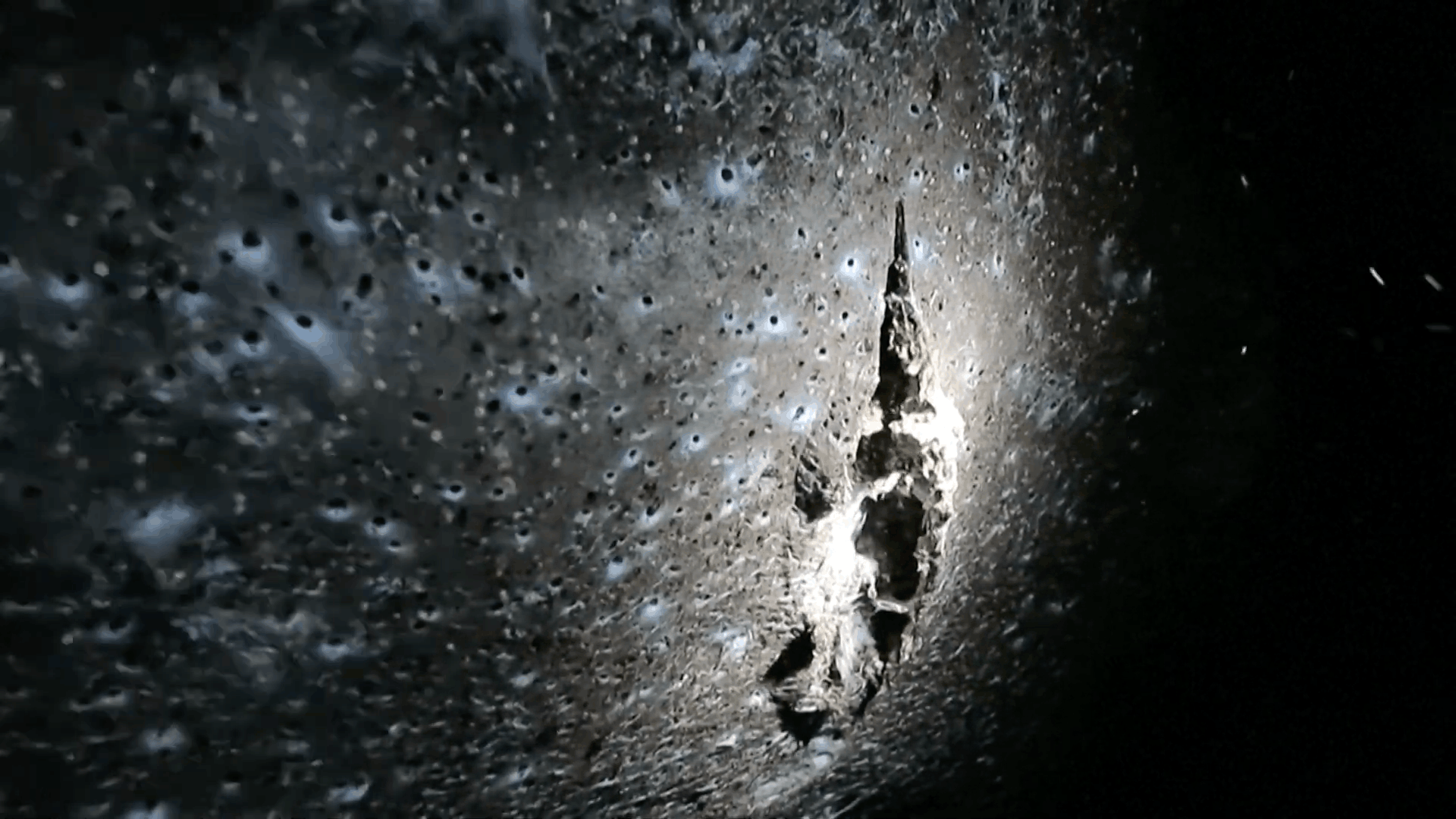 Telaraña gigante con miles de arañas en cueva europea